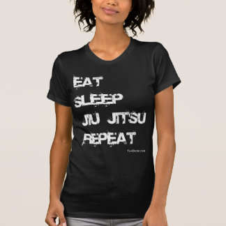 睡眠のJiu Jitsuの繰り返しを食べて下さい Tシャツ