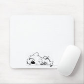 睡眠のkeeshond マウスパッド (マウス)