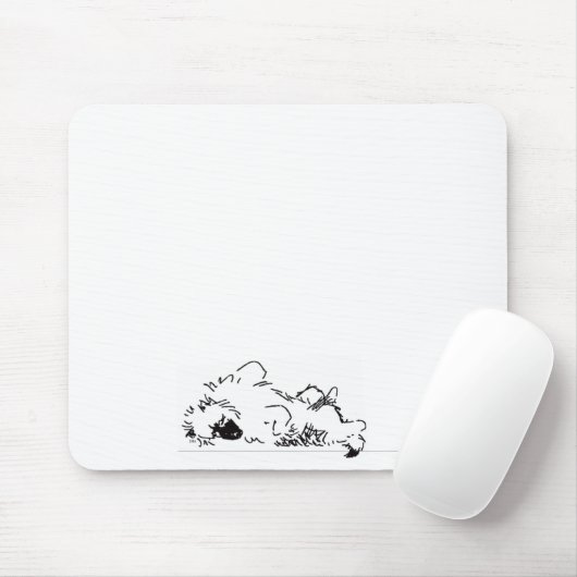 睡眠のkeeshond マウスパッド (マウス)