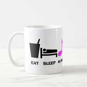 睡眠のKpopのマグを食べて下さい コーヒーマグカップ