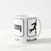 睡眠のRollerbladeのマグを食べて下さい コーヒーマグカップ (正面右)