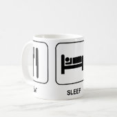 睡眠のRollerbladeのマグを食べて下さい コーヒーマグカップ (正面左)