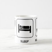 睡眠のRollerbladeのマグを食べて下さい コーヒーマグカップ (中央)