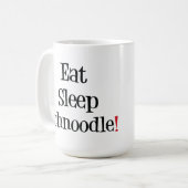 睡眠のSchnoodleのマグを食べて下さい コーヒーマグカップ (正面左)