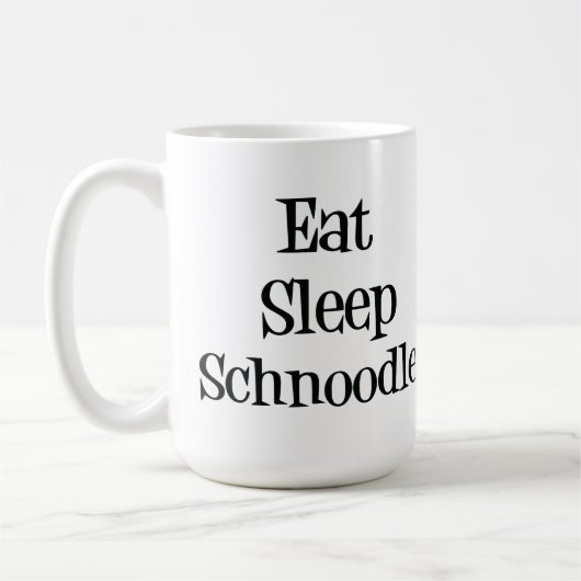 睡眠のSchnoodleのマグを食べて下さい コーヒーマグカップ (左)