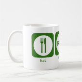 睡眠のspelunkの緑を食べて下さい コーヒーマグカップ (左)