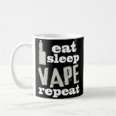 睡眠のVapeの繰り返しのおもしろいなVaperのコーヒー・マグを食べて下さい コーヒーマグカップ (左)