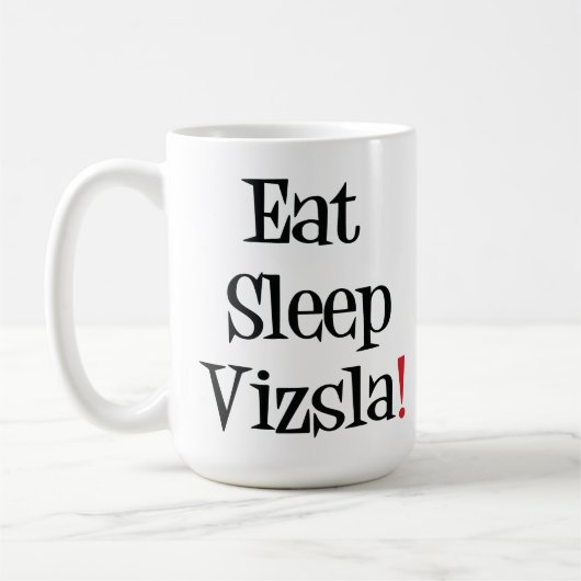 睡眠のVizslaのマグを食べて下さい コーヒーマグカップ (左)