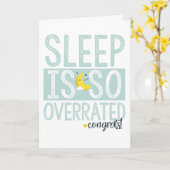 睡眠は過多の赤ちゃんシャワーカード カード (黄色い花)