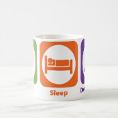 睡眠をします承諾を食べて下さい コーヒーマグカップ (中央)