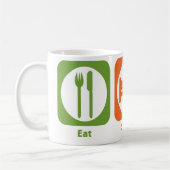 睡眠をします経済学を食べて下さい コーヒーマグカップ (左)