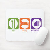 睡眠をします統計量を食べて下さい マウスパッド (マウス)