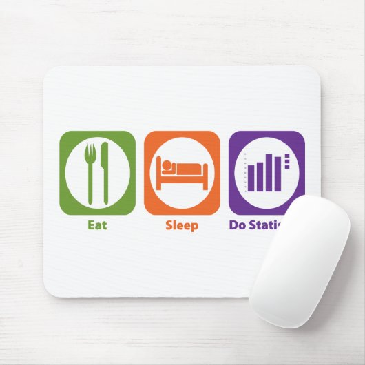 睡眠をします統計量を食べて下さい マウスパッド (マウス)