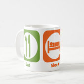 睡眠をしますActuarialsを食べて下さい コーヒーマグカップ (正面左)