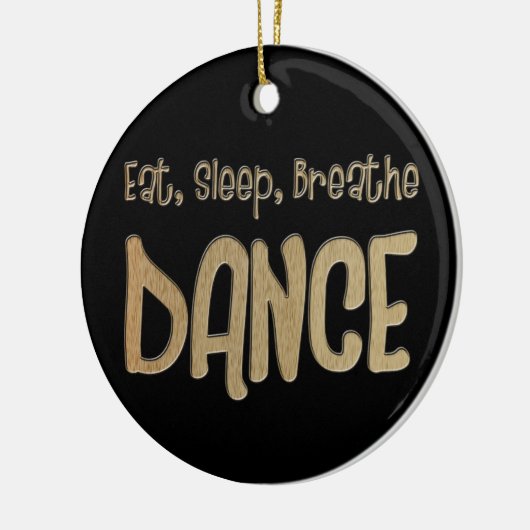 睡眠を呼吸しますダンスのクリスマスのオーナメントを食べて下さい セラミックオーナメント (左)