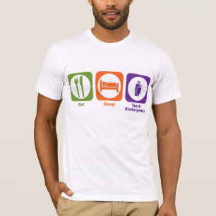 睡眠を教えます幼稚園を食べて下さい Tシャツ