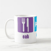 睡眠を書きますマグを食べて下さい コーヒーマグカップ (左)