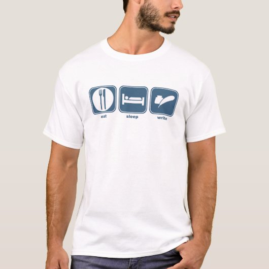 睡眠を書きます食べて下さい Tシャツ (正面)