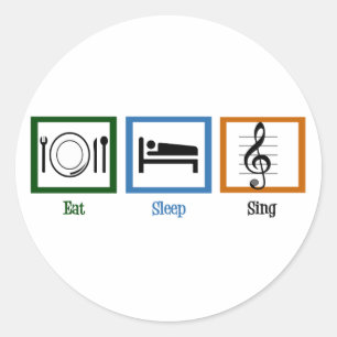 睡眠を歌います食べて下さい ラウンドシール