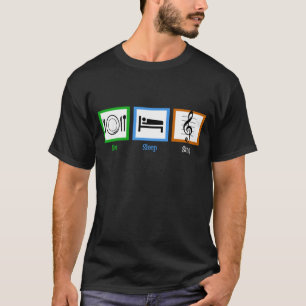 睡眠を歌います食べて下さい Tシャツ