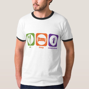 睡眠を聞きますオペラに食べて下さい Tシャツ