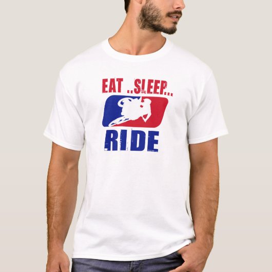 睡眠を食べ、乗って下さい Tシャツ (正面)
