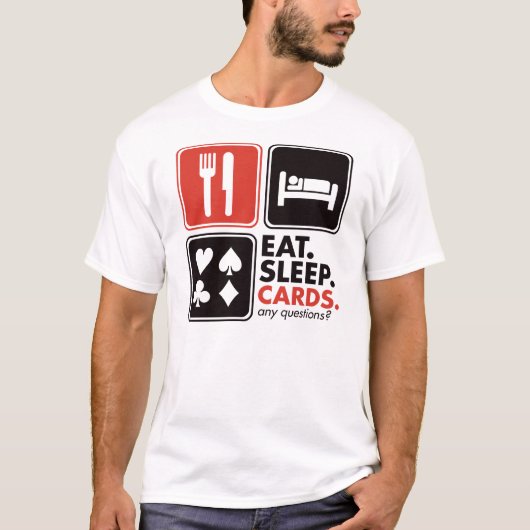 睡眠カードを食べて下さい Tシャツ (正面)