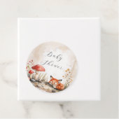 睡眠キツネベビーシャワーメッセージカード フェイバータグ (インサイチュ)