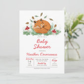 睡眠キツネベビーシャワー 招待状 (スタンド正面)