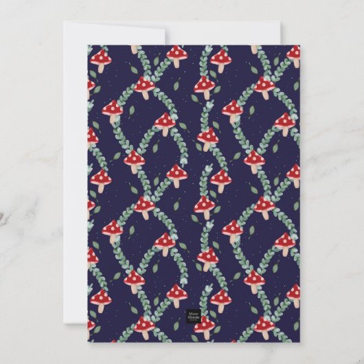 睡眠キツネベビーシャワー 招待状 (裏面)