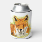 睡眠キツネ 缶クーラー (缶正面)
