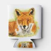 睡眠キツネ 缶クーラー (裏面)