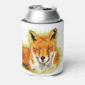 睡眠キツネ 缶クーラー (缶裏面)