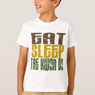 睡眠テコンドー1を食べて下さい Tシャツ