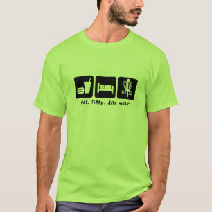 睡眠ディスクゴルフを食べて下さい Tシャツ