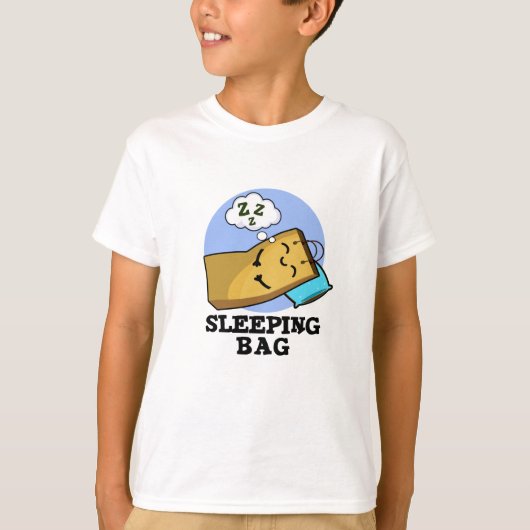 睡眠バッグおもしろい紙バッグプリン Tシャツ (正面)