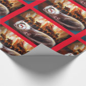 睡眠フェレット暖炉ラッピング紙 ラッピングペーパー (角)