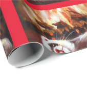 睡眠フェレット暖炉ラッピング紙 ラッピングペーパー (ロールコーナー)