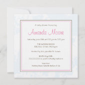 睡眠ベビーガールベビーシャワー招待状 招待状 (裏面)