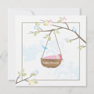 睡眠ベビーガールベビーシャワー招待状 招待状