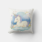睡眠ベビーユニコーンボホネーム子供部屋枕 クッション (正面)