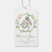 睡眠ベビーラクーンリースベビーシャワーありがとう ギフトタグ (裏面)