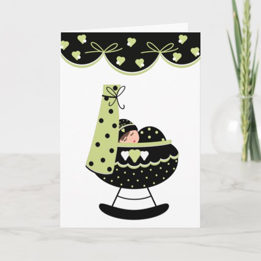 睡眠ベビー新生児グリーティングカード カード (正面)