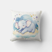 睡眠ベビー象ボーホネーム子供部屋枕 クッション (正面)