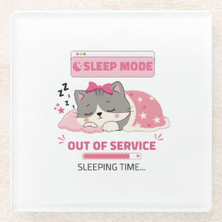 睡眠ムード ガラスコースター