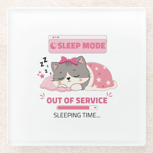 睡眠ムード ガラスコースター (正面)