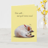 睡眠ラブラドール取得者グリーティングカード カード (黄色い花)