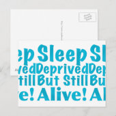 睡眠不足だが、まだ青く生きている ポストカード (正面/裏面)