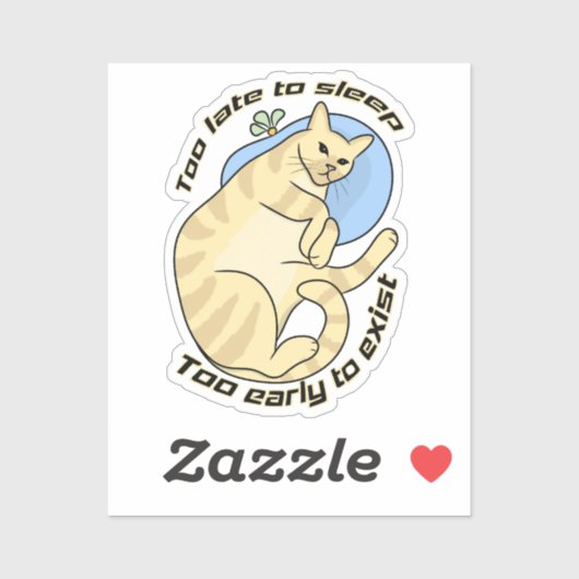 睡眠不足の猫 | シール (シート)