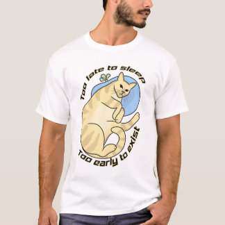 睡眠不足の猫 | Tシャツ